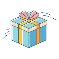 gift box icon, gift box vector illustration-simple illustration of gift box, perfect for gift box logos and icons