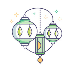 lanterns icon, lanterns vector illustration-simple illustration of lanterns, perfect for lanterns logos and icons