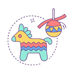 pi ata icon, pi ata vector illustration-simple illustration of pi ata, perfect for pi ata logos and icons