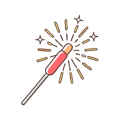 sparkler icon, sparkler vector illustration-simple illustration of sparkler, perfect for sparkler logos and icons