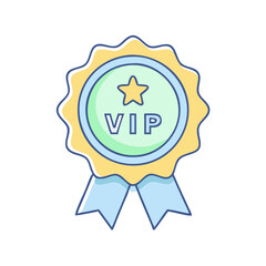 vip badge icon, vip badge vector illustration-simple illustration of vip badge, perfect for vip badge logos and icons