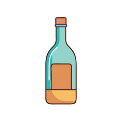 wine bottle icon, wine bottle vector illustration-simple illustration of wine bottle, perfect for wine bottle logos and icons