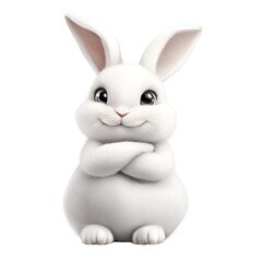 Fototapeta premium Easter Cute Bunny Clipart Vector Illustration