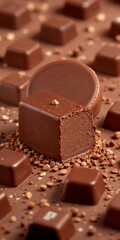 Fototapeta premium Concept photo of chocolate with space for text