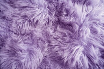 Obraz premium Purple fur texture top view. Purple or lilac sheepskin background. Fur pattern. Texture of lilac shaggy fur. Wool texture.