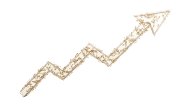 Arrow up on transparent background