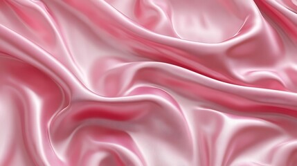 Pink Silk Fabric Draped Softly and Elegantly