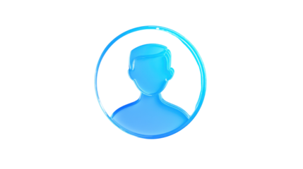 User ID interface profile on transparent background