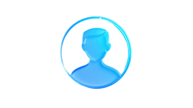 User ID interface profile on transparent background