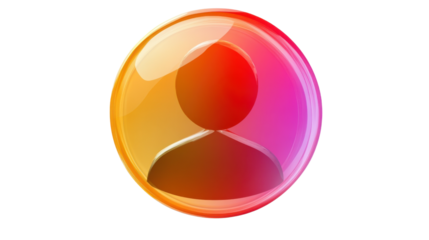 User ID interface profile on transparent background