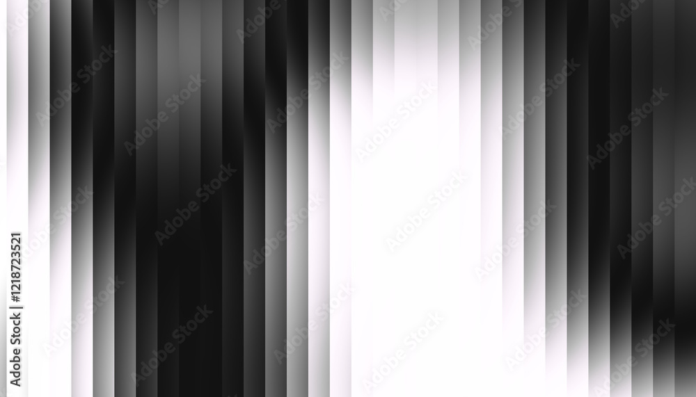 Aufkleber Fractal Glass Gradient Texture. Reed vertical lines patterned glass, overlay with transparent background. Universal monochrome black background stylish gradient
