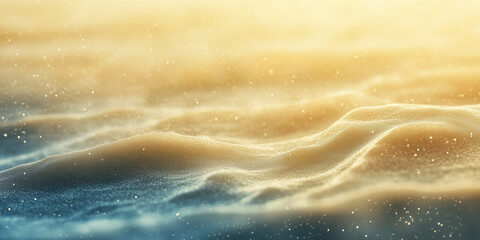 Natural Beauty of Rolling Sand Dunes Illuminated by Golden Sunlight in the Early Morning