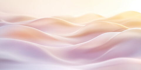 Fototapeta premium Soft Undulating Waves of Fabric in Pastel Shades Under Gentle Light at Dawn