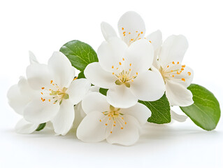 Obraz premium Beautiful flowers on a white background. Neural network AI generated art