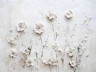 Beautiful flowers on a white background. Neural network AI generated art