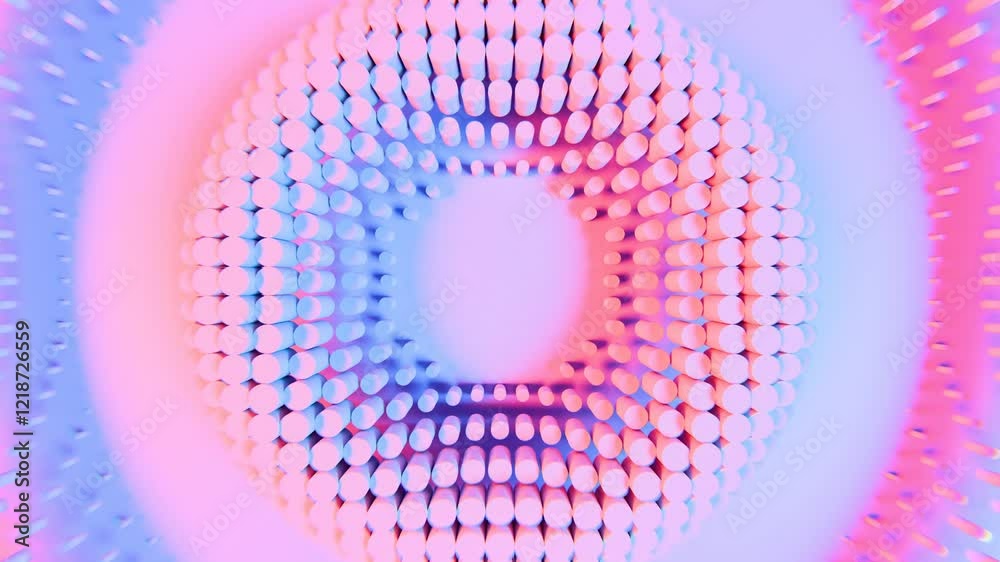 Aufkleber Abstract Cylindrical Pattern with Gradient Colors