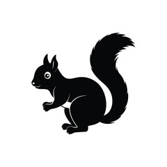 squirrel with nut vector Illustration