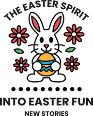 A rabbit holding an Easter egg