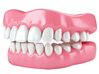 Obraz premium Isolated Set of Dentures, Full Mouth Prosthesis