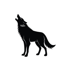 silhouette of a wolf vector Illustration