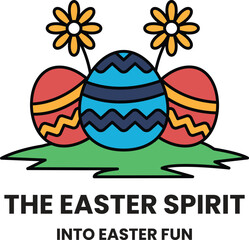The Easter Spirit is a design of three eggs with flowers on top