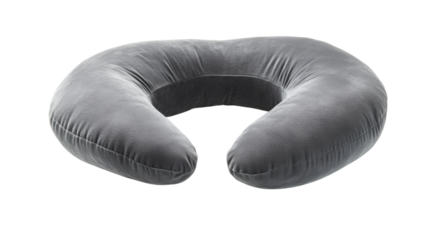 Travel neck pillow on transparent background