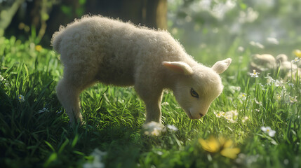 Obraz premium sheep in the grass