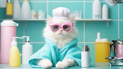 Purr-fect pet grooming tips for cats a fun spa day at home lifestyle indoor whimsical approach