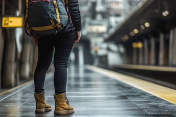 Fototapeta premium Urban Explorer: Journey Begins