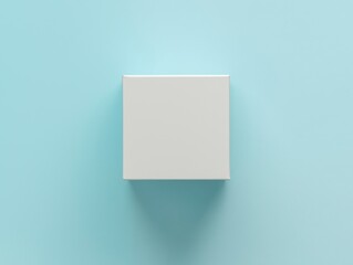Fototapeta premium A white box viewed from above, with a clean, blank surface and clipping path for easy branding or design insertion.