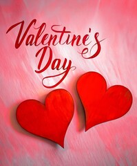 Heart with inscription  Happy Valentines Day