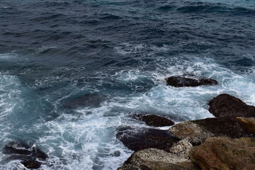 waves on the rocks