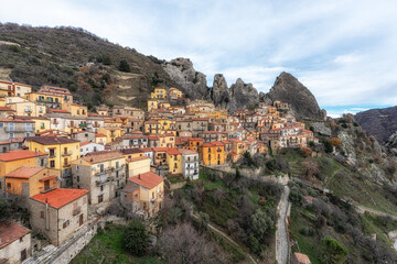 Obraz premium Castelmezzano and Dolomiti Lucane