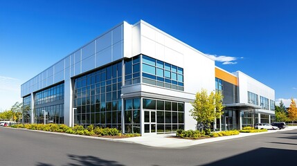 Obraz premium Urban building operations manager professional oversight under clear skies in gigapixel quality