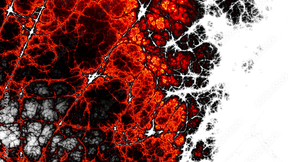 Poster red futuristic technology background with organic motion. energy overlay lines background