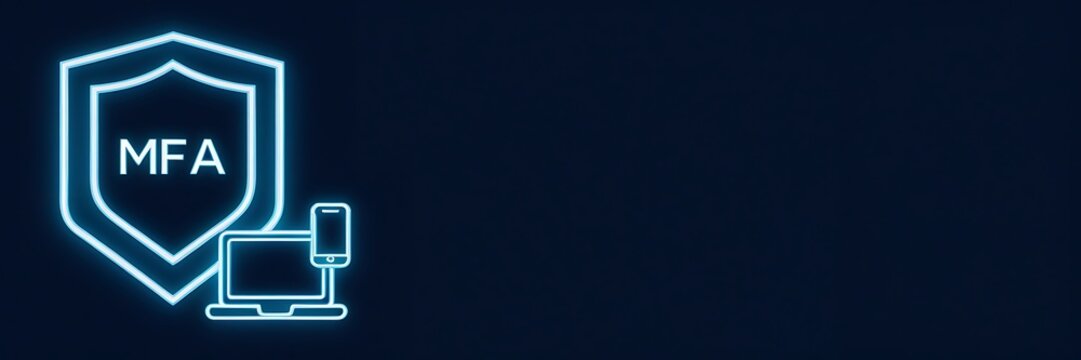  MFA, multi factor authentication. MFA copy space background, mfa, 2fa, firewall, encryption, technology copy space background