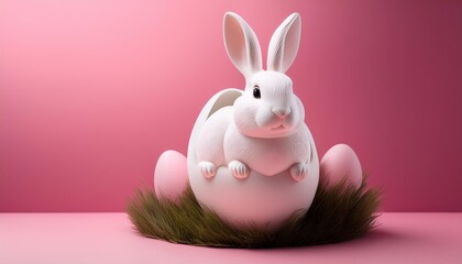 Obraz premium easter bunny with eggs