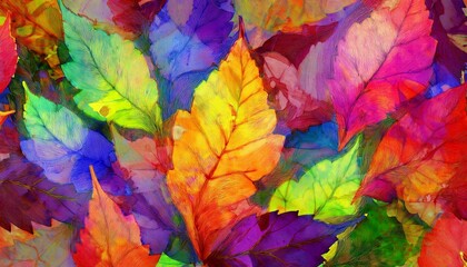 seamless leaves pattern endless texture background , graph resource