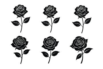 Elegant Rose Vector Logo Designs