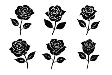 Elegant Rose Vector Logo Designs