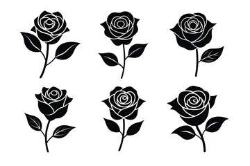Elegant Rose Vector Logo Designs