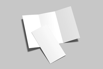 blank tri fold brochure template, flyer, brochure, invitation mockup