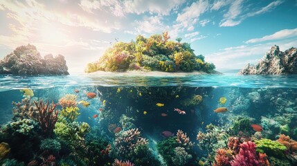 Tropical Coral Reef Paradise, Underwater Wonderland
