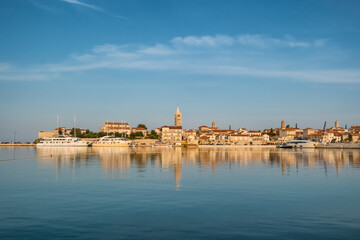 Obraz premium Morning view of the Rab town cityscape on the Croatian island of Rab, Croatia