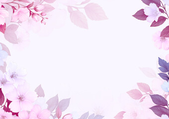 Obraz premium pink flower frame