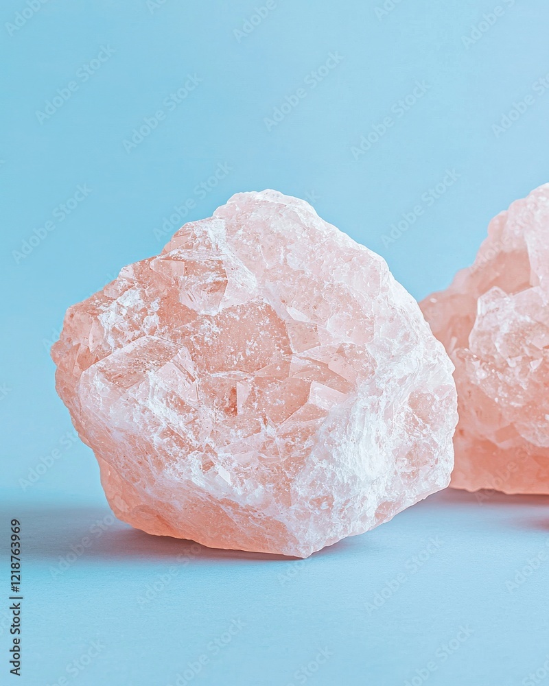 Poster ethereal crystal quartz natural patterns studio setting macro soft tones abstract concepts