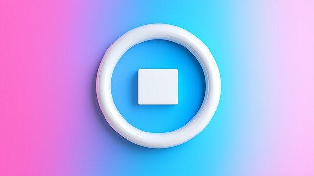 Abstract Geometric Composition With Pastel Gradient Background