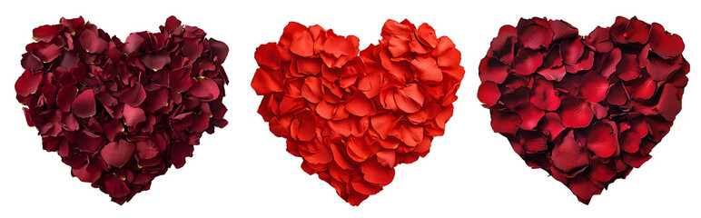 Romantic Petal Heart Without Background