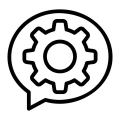 gear line icon