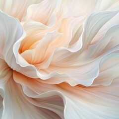 Elegant macro view of soft white lily petals nature setting floral serene environment soothing gradients